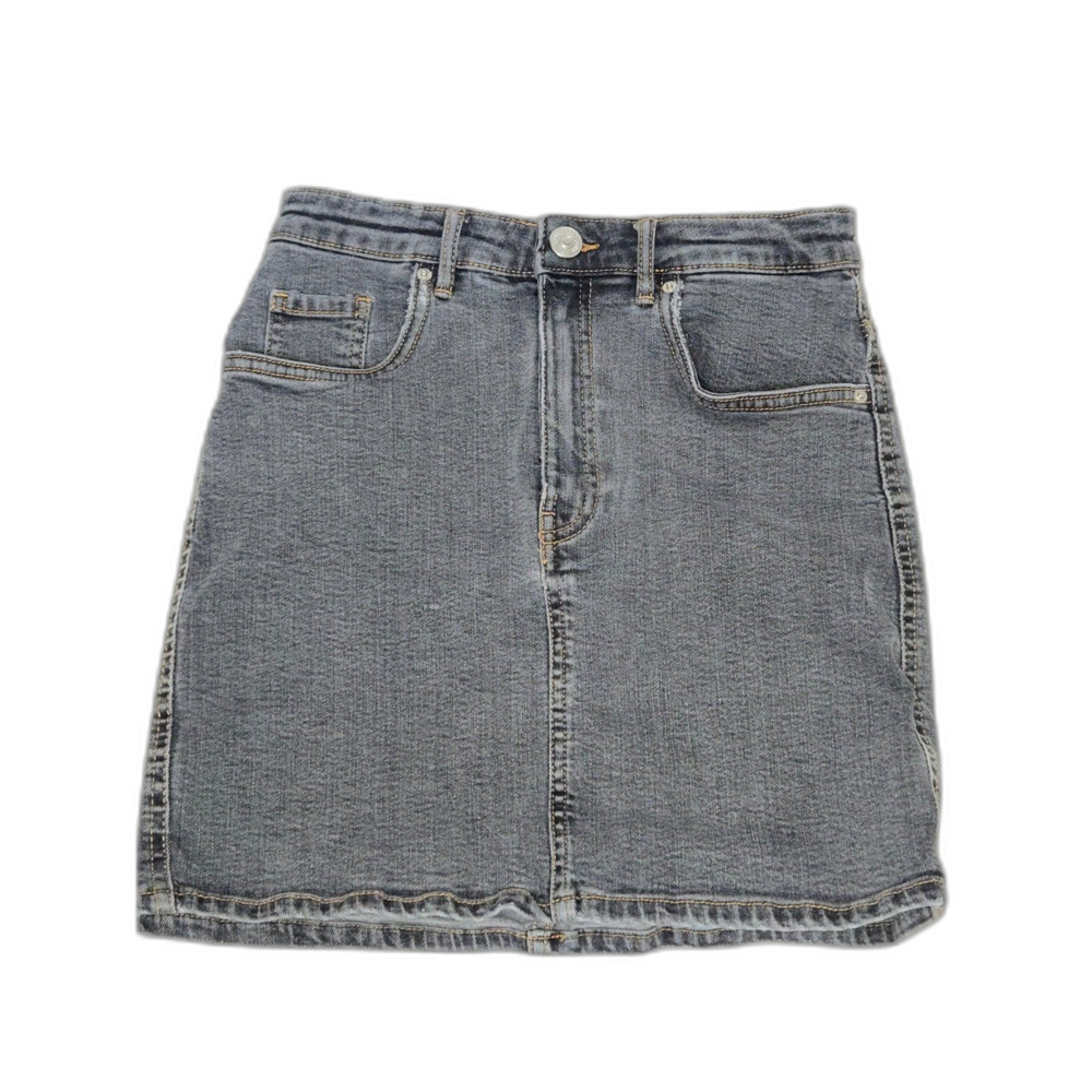 Zara Denim Mini Skirt | Women's Size Small | Gray Washed Jean Skirt